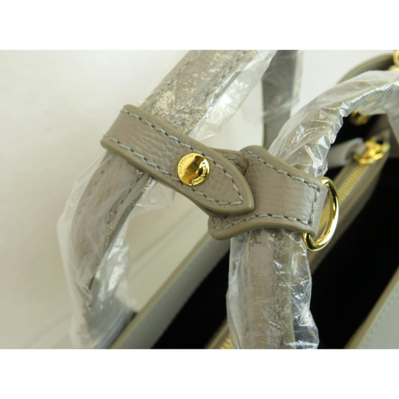 $1790 BURBERRY MD BANNER TAUPE GRAY LEATHER CHECK SHOULDER MEDIUM TOTE BAG - Picture 13 of 16